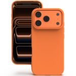 YATWIN Silicone Case for iPhone 17 Pro Max, Soft-Touch, Shockproof, DustProof, Antiskid Phone Cover for Apple iPhone 17 Pro Max - Orange