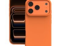 YATWIN Silicone Case for iPhone 17 Pro, Soft-Touch, Shockproof, DustProof, Antiskid Phone Cover for Apple iPhone 17 Pro - Orange