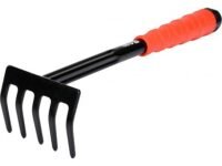 Yato YT-8866 Garden Rake 325mm|Rake with Long Handle Under 1000|Rake Without Handle|Garden rake Steel|Garden Rake Small|Gardening Tools|Garden raker|Garden Tools for Gardening|Garden Tools for Home, Black and Red