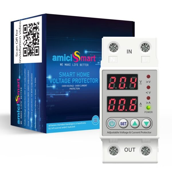 amiciSmart Automatic Over/Under Voltage and Over Load Protection 63A