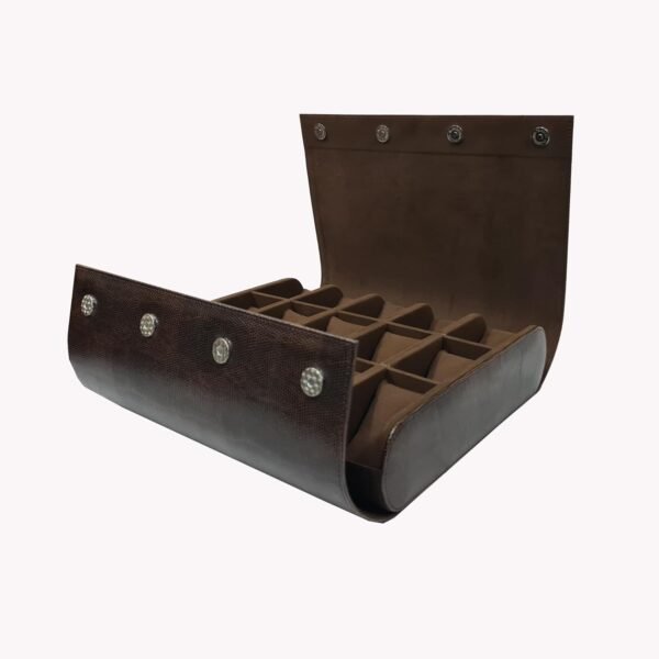 essart Premium 15-Slot Watch Roll Case – Elegant Leather Travel Watch Organizer & Collector Display Box