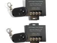 iEI 12V-24v Max 30A DC Single Color LED Strip Light Dimmer Controller with Remote Black Metal Body (DIMMER 2)