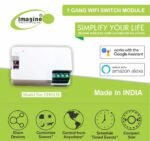 imagine technologies 1 Gang 16Amp Smart WiFi Switch | Retro Fit with Manual Control | No Hub Required | Working Online & Offline| Alexa & Google Voice (1 Gang 16A Smart Switch)
