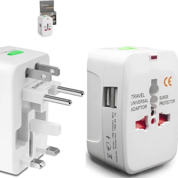 rts 224+ Countries Supported 2026 Universal Travel Adapter Plug Travel Adapter International All in One Worldwide Universal Travel Adapters Compatible with Smart Phone, Laptop, Mobile, Camera, Tablet