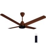 Colorbot Stella Quad 4 Blade BLDC Ceiling Fans 1200mm | BEE 5 Star Rated Power Saver | AeroQuiet+ Technology | Remote Control (Boost, Timer, LED, Reverse Mode) | 4 Years Warranty (Cocoa Brown)