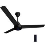 Colorbot Stella BLDC Ceiling Fans 1200mm | BEE 5 Star Rated Power Saver | AeroQuiet+ Technology | 370 RPM | Remote Control (Boost, Timer, LED, Reverse Mode) | 4 Years Warranty (Charcoal Black)