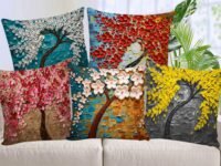 AEROHAVEN ¢ Set of 5 Decorative Hand Made Velvet Throw/Pillow Cushion Covers - Cc-164 - (12 X 12 Inch, Multicolor, 250Tc)