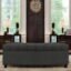 AMATA Eagle Solid Wood 2 Seater Ottoman/pouffe Grey Suede Velvet Fabric Perfect for Home Living Office Room and Guests (Grey 3, 2 Seater)(3 Year Warranty)