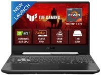 ASUS TUF A15, Smartchoice,AMD Ryzen 7 170,RTX 3050-4GB,16GB RAM (Upgradeable),1TB SSD,FHD, 15.6"(39.6 cm),Win 11 Home, M365 Basic(1Y),Office 2024, Black, 2.3 Kg, FA506NCQ-HN009WS, Gaming Laptop