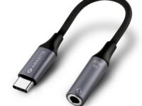 Amkette Type C to 3.5mm Audio Jack Connector | DAC Chipset | Kevlar Braided Cable | Compatible with iPhone 16,15 Series & Other Type C Phones | Premium Aluminum Build | Plug & Play Compatibility