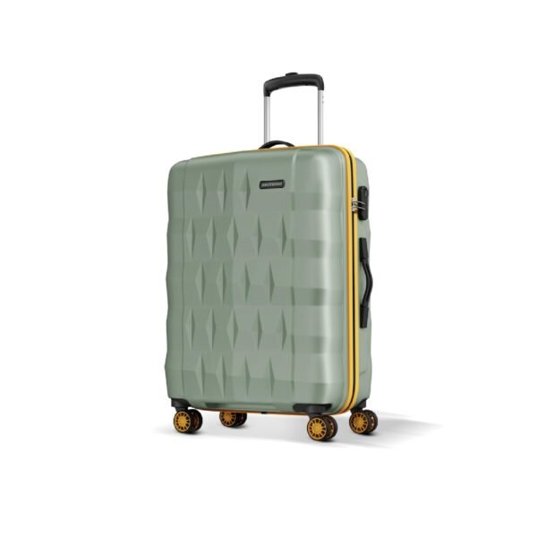 Aristocrat Comet Medium Polycarbonate Hard Case 8-Wheel Trolley Bag, Green