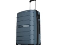 Aristocrat Liberty 8 Wheel Medium Size (Check-in) Hard Case Trolley Bag, Lightweight Polypropylene Luggage, 68 CM, Combination Lock, Travel-Friendly, Unisex, 3-Yr Global Warranty, Spanish Blue