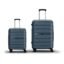 Aristocrat Liberty 8 Wheel Set of 2 Cabin (Small Size) & Medium Size (Check-in) Hard Case Trolley Bags, Lightweight Polypropylene Luggage, Combination Lock, 3-Yr Global Warranty, Spanish Blue