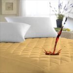 Ayka 100% Waterproof Cotton Quilted Mattress Protector King Size Breathable Hypoallergenic Noiseless Ultra Soft Fitted Bed Protector 84x72 inch Mattress/Bed Cover (King 72x84 inch | 6x7 ft, Beige)