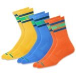 BAMBOS Men's Bamboo Sports Crew Socks for Running & Gym, Pack of 3, Free Size