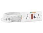 BITCORP 16A Heavy Duty Power Extension Board with 2 Socket 1 MCB, 3500W MCB Overload Protector, 1 Meter 2.5mm Electric Cord for AC, Refrigerator, EV Charger, Washing Machine, Geyser