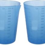 Bake House Professional Plastic Measure Cup Glass for Kitchen Cooking Baking & Measuring Solids and Liquids | 600 ml | 2 1/2 Cups - Multi Color (Pack Off 2)