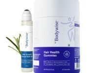 Be Bodywise Hair Growth Pack with 23% Actives | Biotin Hair Gummies (60 Days Pack) & 3% Rosemary Hair Growth Serum Roll-on (50ml) | Prevents Hair Thinning & Hair fall | Paraben & SLS Free