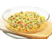 Borosil Baking & Serving Round Shape Fluted Dish | Borosilicate Glass Bakeware and Serveware Tray | Microwave, Oven & Dishwasher Safe Bowl | Transparent (2 L)