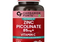 Carbamide Forte Zinc Picolinate with Vitamin C | Zinc Supplements for Men with 100% RDA Zinc | Immunity & Cellular Health Support – 120 Tablets