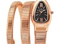 Carlington Elegant Snake Band Analog Ladies Watch – Stainless Steel Strap| Water & Shock Resistant|Watch for Party & Casual Wear Watch for Girls - CT 501
