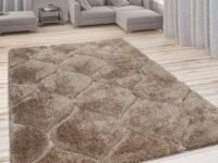 Carpets Soft Fluffy Shag Beige Modern Area Rugs for Living Room, Shaggy Floor Carpet for Bedroom, Girls Carpets Kids Home Decor Rugs, Cute Luxury Non-Slip [Size 3x5 feet].
