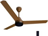 Colorbot Stella BLDC Ceiling Fans 1200mm | BEE 5 Star Rated Power Saver | AeroQuiet+ Technology | 370 RPM | Remote Control (Boost, Timer, LED, Reverse Mode) | 4 Years Warranty (Caramel Brown)