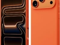DIZORO Compatible with (iPhone 17 Pro Case)(2025), Liquid Silicone 3 Layers Full Covered Soft Gel Rubber Phone Case,Shockproof Protective Cover with Anti-Scratch Microfiber Lining- Cosmic Orange