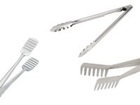 Dynore Stainless Steel Set of 3 Tongs, Utility, Noodle, and Cake Tong.