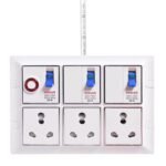 ELEGANT CASA 16 AMP Electric Extension Board Heavy Duty Multi Plug Socket with MCB high Power Extension Box (2500w) Power Strip with 10 Meter Extension Cord Long Length Wire 16A Plug (White) 220 Volt