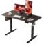 ERGOMAKER Electric Standing Desk 120x60cm (Black Frame+BlackWalnut Desktop)