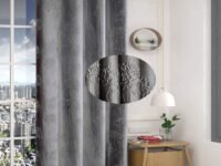 FRESH FROM LOOM Window Curtains 5 Feet Long | High Tenacity Yarn Polyester Punch Curtains | Premium Screens for Home Office | Prada for Living Room Bedroom | Dust Repellent (Grey, 1pc Only)