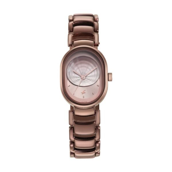 Fastrack Uptown Retreat Quartz Analog Brown Dial Brown Metal Strap Watch for Girls - NT6274QM01