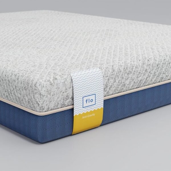 Flo AntiGravity™ Charcoal Infused Orthopedic Mattress with ShapeShield™ Technology | Medium Firm Feel | 100% Natural Latex Mattress in Queen Size (78x60x8) | 10 Year Warranty