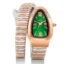 French Connection Eternelle Curve | Green Dial with Rose Gold Case | Flexible Wrap Bracelet Strap | Crystal Accent Design | Roman Numerals Analog Watch for Women - FCN0142NRTM