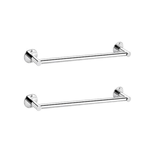 GARBNOIRE Stainless Steel Wall Mounted Towel Bar | Towel Rod | Towel Holder | Hand Towel Rail for Bathroom | Bathroom Accessories (12 Inch) (Pack of 2)