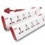 GM 3060 Extension Board 10Amp Output 250 Volts with 2 Mtr Extension Cord & Surge Protector | Master Switch, Safety Shutter, 4 International Sockets | Multi Plug Travel Adapter for Home Appliances