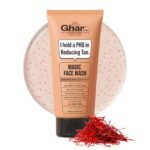 Ghar Soaps De-Tan Face Wash | For Tan Reducing, Brightening & Glowing Skin | With Sandalwood, Saffron, Coconut Oil & Goat milk | For All Skin Types | 100ml (Pack of 1)