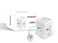 Goldmedal Turbocharge 4+3 (2 Meter Cable Length) Power Strip with Dual USB + 1 USB C Type Ports, Overload Protection, Master Switch with Indicator & Safety Shutter for Home & Office,250 Volts, White