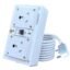 INDRICO 16A Electric Multi Outlet Extension Board Box With Mcb For Heavy Duty Pvc White Pack Of 1 (2.5 Mm 3000 Watts, 5 Meter Cable), 240 Volts