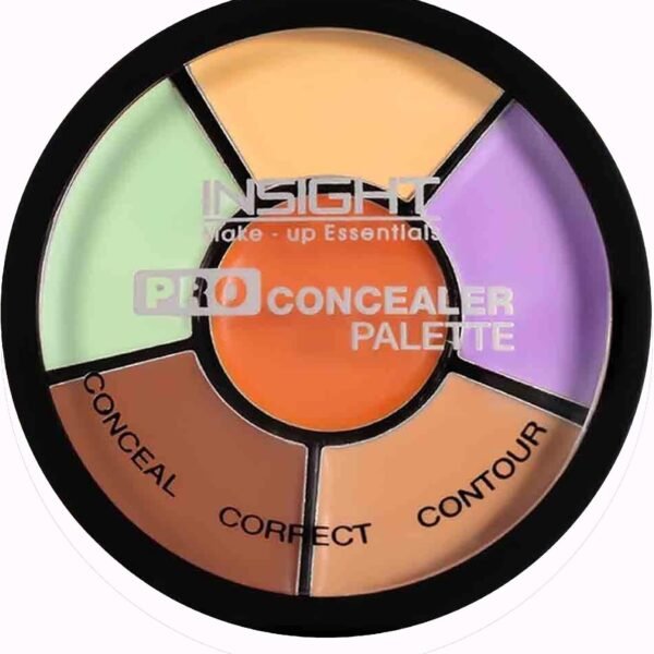 INSIGHT Pro Concealer Palette - Shade Corrector | Makeup Wheel for Face | Satin–Matte Finish | 3-in-1 Conceal, Contour & Correct | Waterproof | Full Coverage | 15gm