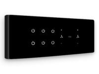 IOTICS Smart Wifi Switch Board: 6 Switches & 2 Fan Switches. Touch Control, Remote, App Control. Voice Control with Alexa & Assistant. Smart Touch Switch Board For Home Automation (Black)