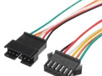 Invento 4pcs - 2 sets 6 pin Male & Female 6 wire JST Connector Cable Lock Type for LED Lights DIY Projects