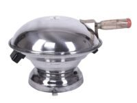 Kuber Industries Aluminium Multi Purpose Oven|Gas Tandoor|Barbeque Griller/Bati/Pizza Maker|Size 34 X 34 X 26 Cm (Silver)-Kubmart11725, 100 Ml