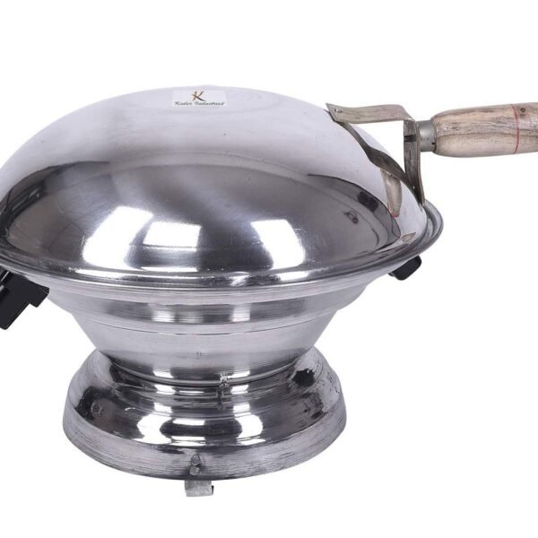 Kuber Industries Aluminium Multi Purpose Oven|Gas Tandoor|Barbeque Griller/Bati/Pizza Maker|Size 34 X 34 X 26 Cm (Silver)-Kubmart11725, 100 Ml