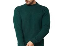 Kvetoo Men High Neck Full Sleeve Winter Woolen Sweater