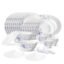 Larah by Borosil 47 pc Opalware Dinner Set for Family of 8 (Blue Eve)