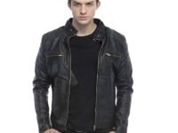Leather Retail Men's Faux Leather Standard Length Jacket