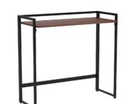Livzing Wooden Foldable Laptop Table Portable Writing Desk Study Table for Students Reading Laptop Stands Multipurpose Work from Home Table Desktop, Laptop, Printer Wooden Table for Home and Office