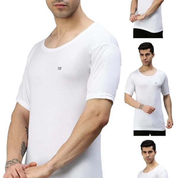 Lux Cozi Men's Cotton Regular Fit Vest (Pack of 4)